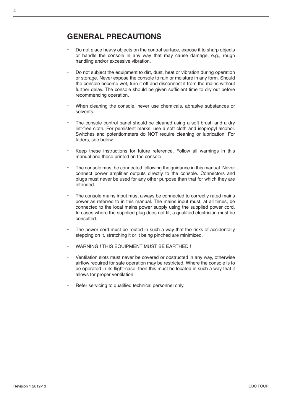 General precautions | Cadac CDC four User Manual | Page 4 / 83
