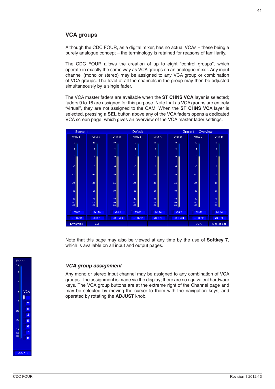 Vca groups | Cadac CDC four User Manual | Page 41 / 83
