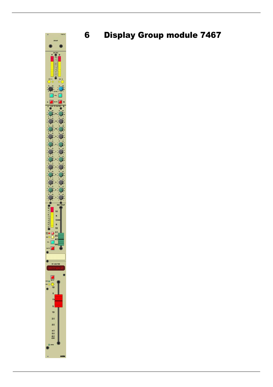 6 display group module 7467, 9'lvsod\#*urxs#prgxoh#:79 | Cadac F-Type User Manual | Page 73 / 108