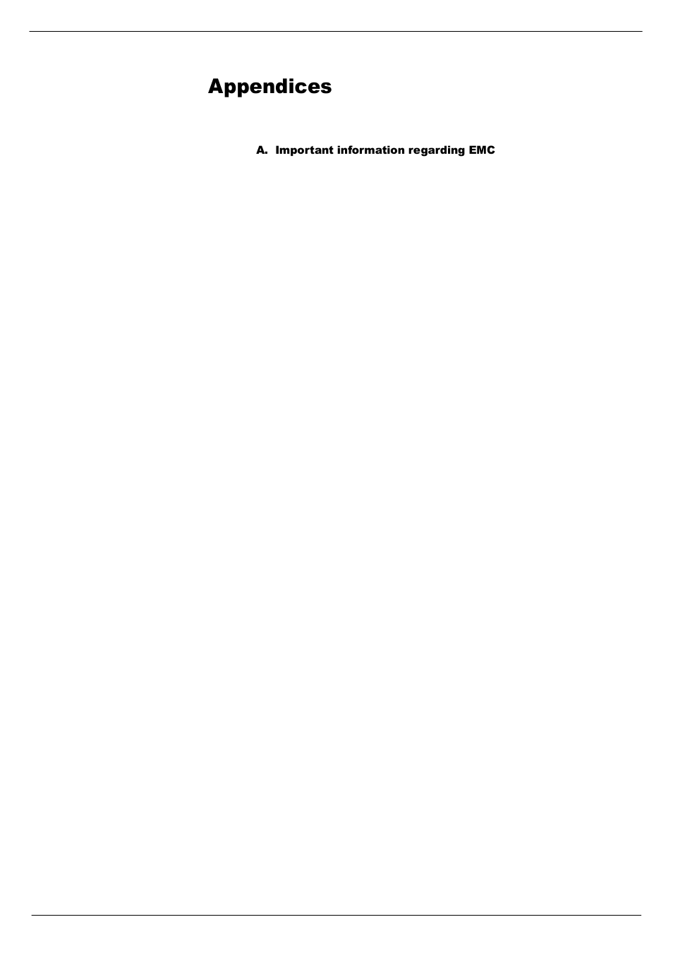 Appendices, A. important information regarding emc, Sshqglfhv | Cadac F-Type User Manual | Page 97 / 108