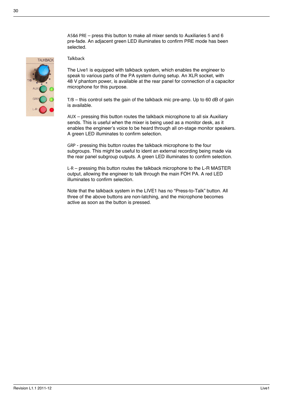 Cadac LIVE1 User Manual | Page 30 / 32