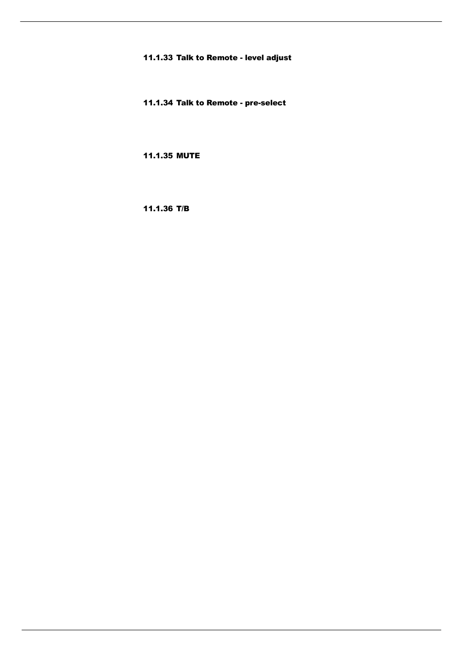 33 talk to remote - level adjust, 34 talk to remote - pre-select, 35 mute | 36 t/b | Cadac R-Type User Manual | Page 105 / 139