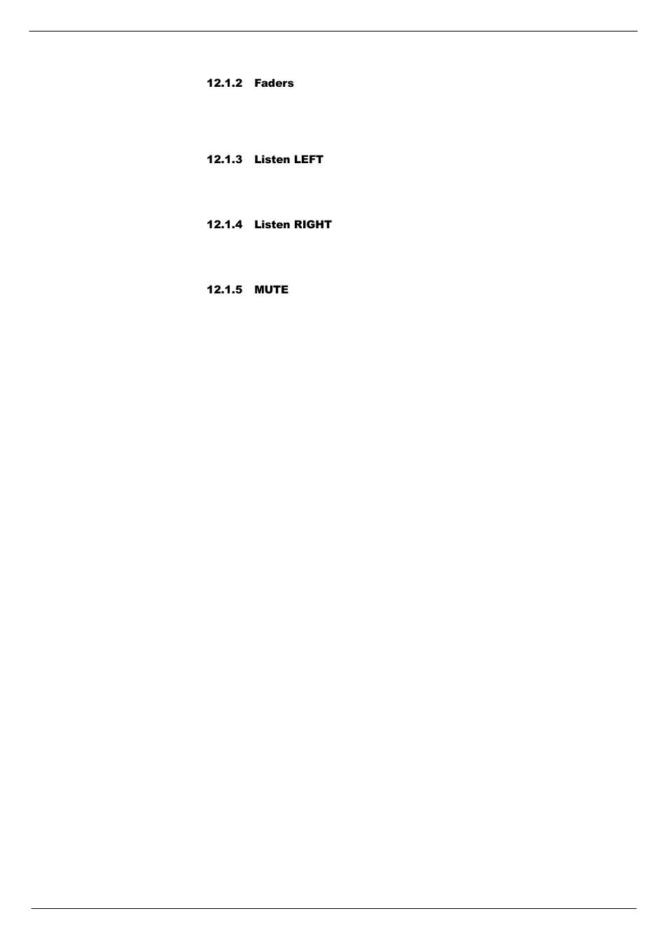 2 faders, 3 listen left, 4 listen right | 5 mute | Cadac R-Type User Manual | Page 109 / 139
