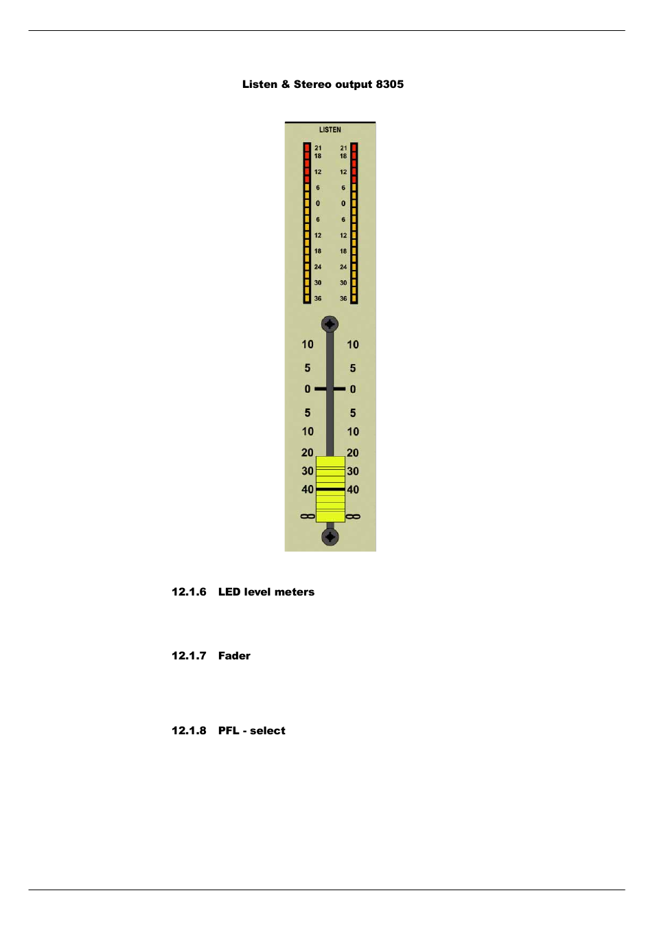 6 led level meters, 7 fader, 8 pfl - select | Cadac R-Type User Manual | Page 110 / 139