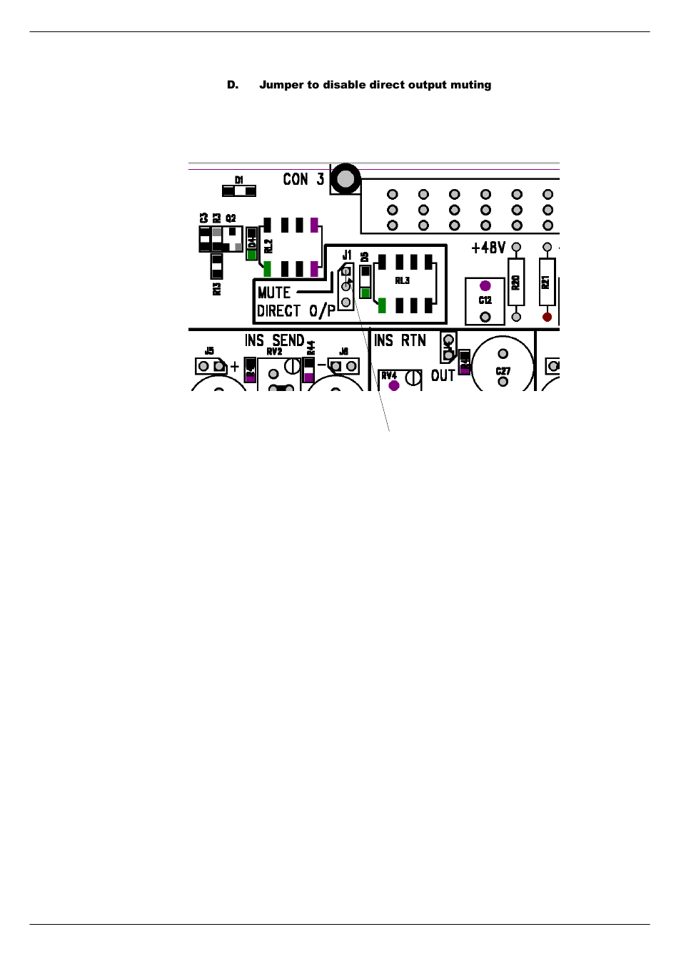 Jumper to disable direct output muting | Cadac R-Type User Manual | Page 118 / 139