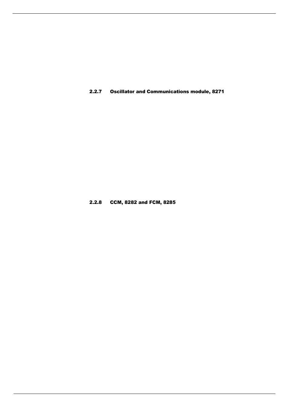 7 oscillator and communications module, 8271, 8 ccm, 8282 and fcm, 8285 | Cadac R-Type User Manual | Page 13 / 139
