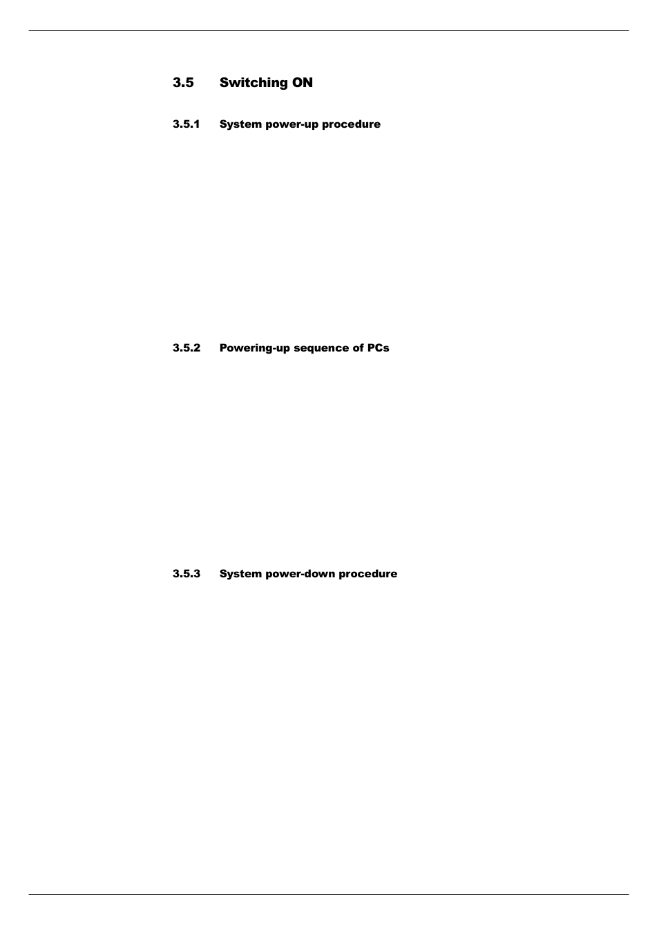 5 switching on, 1 system power-up procedure, 2 powering-up sequence of pcs | 3 system power-down procedure, Switching on | Cadac R-Type User Manual | Page 28 / 139
