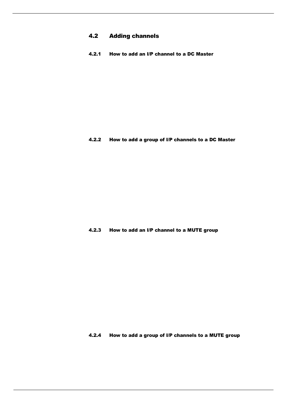 2 adding channels, 1 how to add an i/p channel to a dc master, 3 how to add an i/p channel to a mute group | Adding channels -3, 715 $gglqj#fkdqqhov | Cadac R-Type User Manual | Page 31 / 139