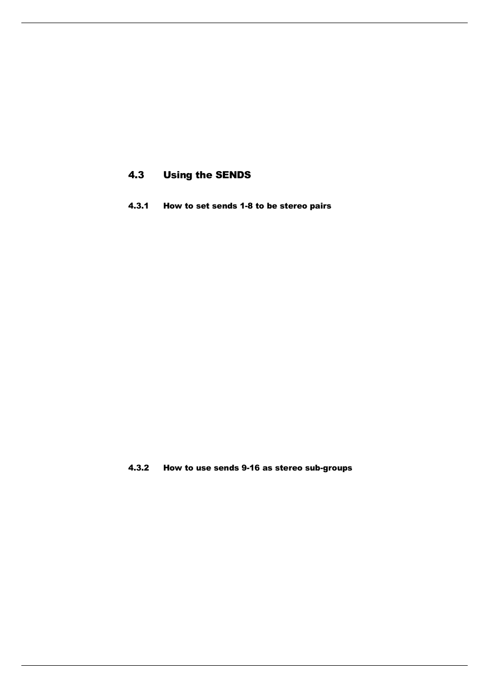 3 using the sends, 1 how to set sends 1-8 to be stereo pairs, 2 how to use sends 9-16 as stereo sub-groups | Using the sends -4 | Cadac R-Type User Manual | Page 32 / 139