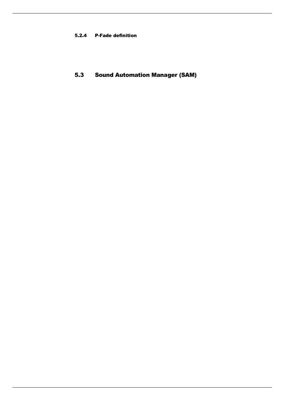 4 p-fade definition, 3 sound automation manager (sam), Sound automation manager (sam) -2 | Cadac R-Type User Manual | Page 40 / 139
