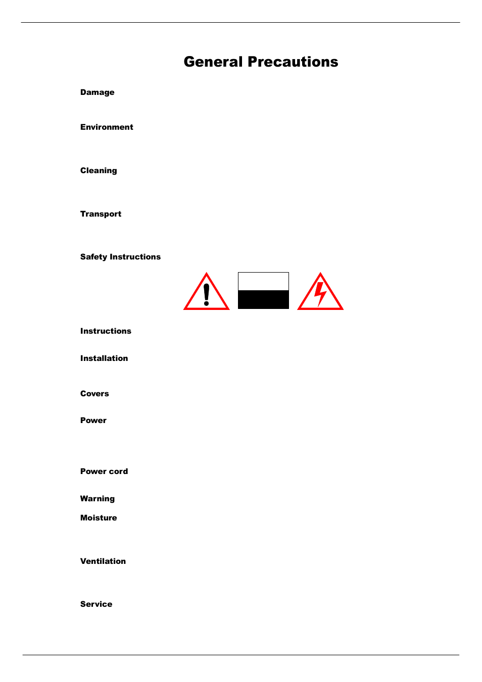 General precautions, Hqhudo#3uhfdxwlrqv | Cadac R-Type User Manual | Page 5 / 139