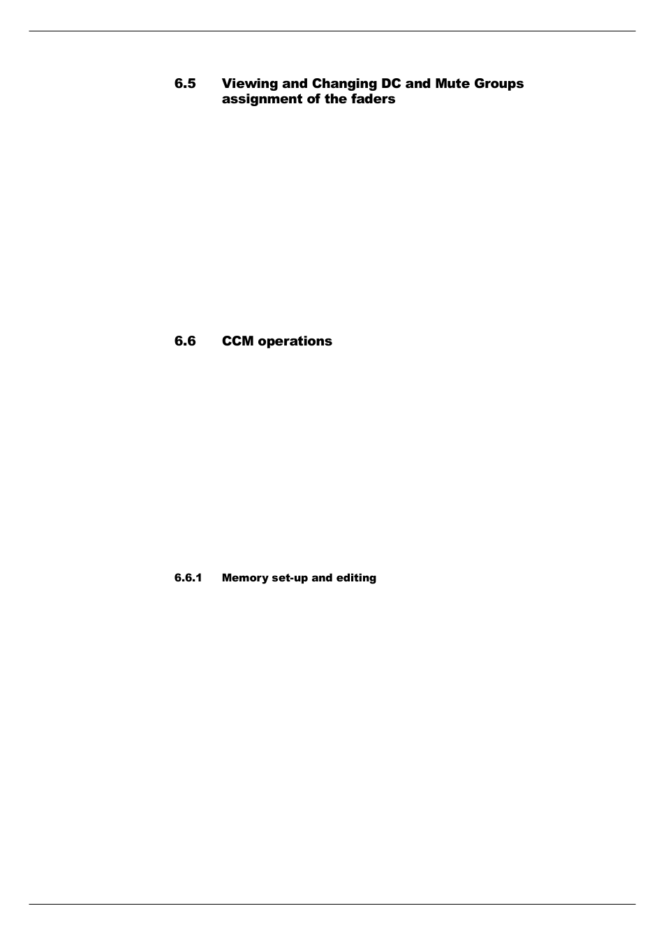 6 ccm operations, 1 memory set-up and editing, Ccm operations -10 | 919 &&0#rshudwlrqv | Cadac R-Type User Manual | Page 50 / 139