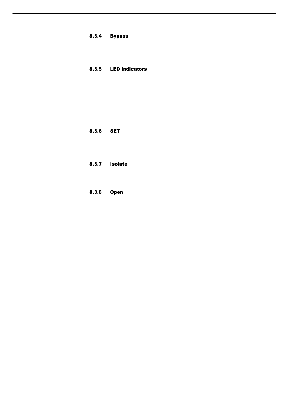 4 bypass, 5 led indicators, 6 set | 7 isolate, 8 open | Cadac R-Type User Manual | Page 77 / 139