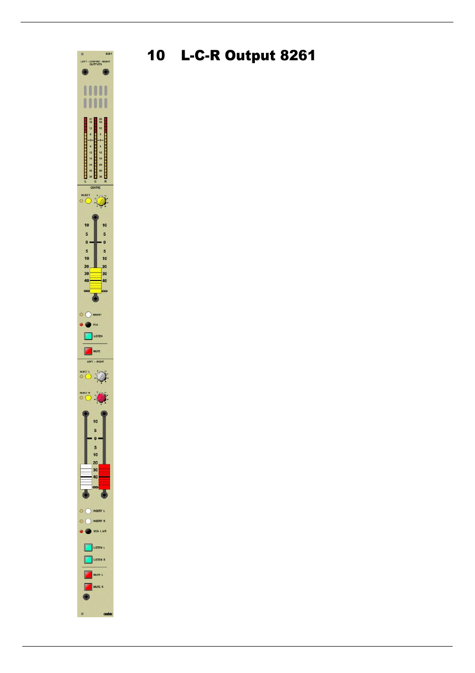 10 l-c-r output 8261, L-c-r output 8261 | Cadac R-Type User Manual | Page 91 / 139