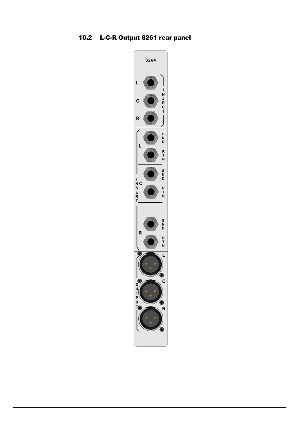 2 l-c-r output 8261 rear panel, L-c-r output 8261 rear panel -6 | Cadac R-Type User Manual | Page 96 / 139