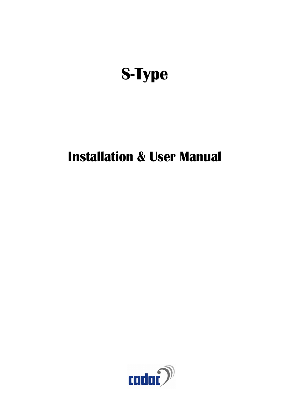 Cadac S-Type User Manual | 74 pages
