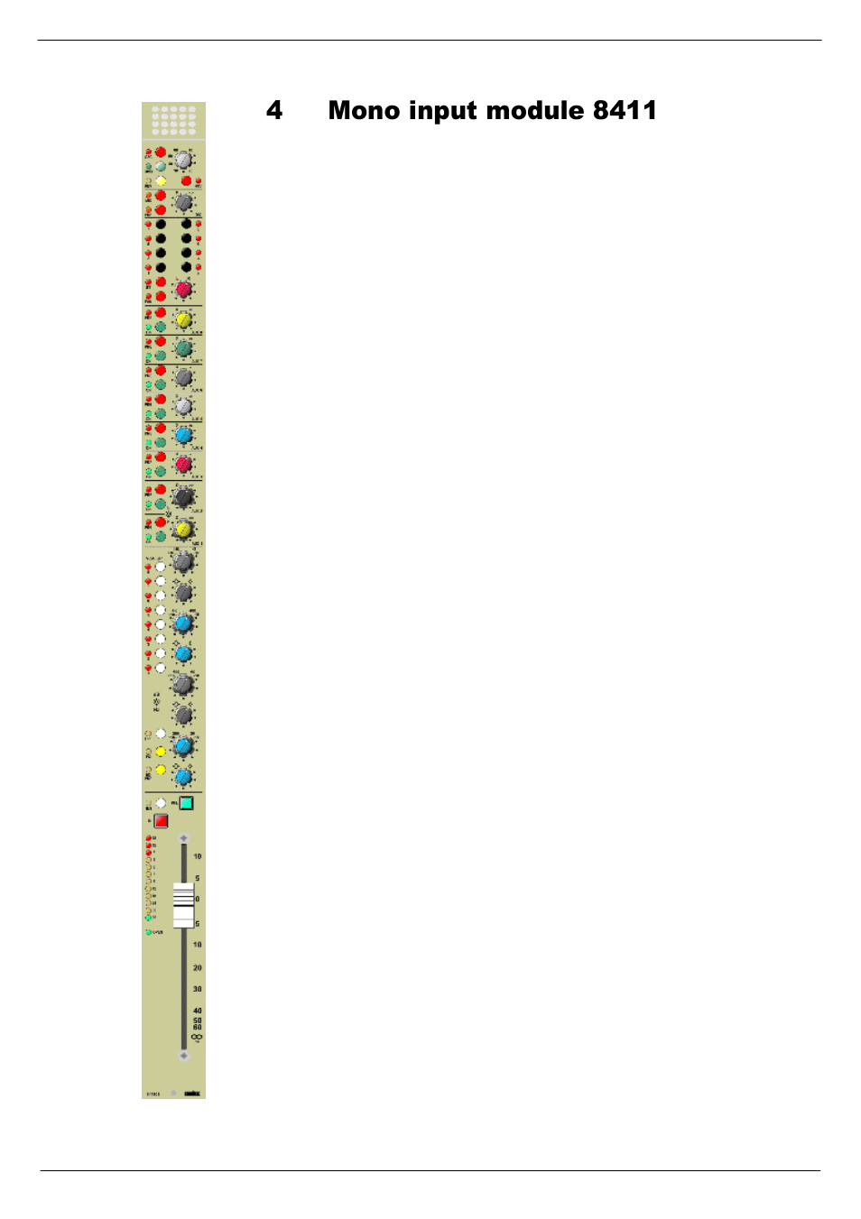 4 mono input module 8411, 4 mono input module | Cadac S-Type User Manual | Page 19 / 74
