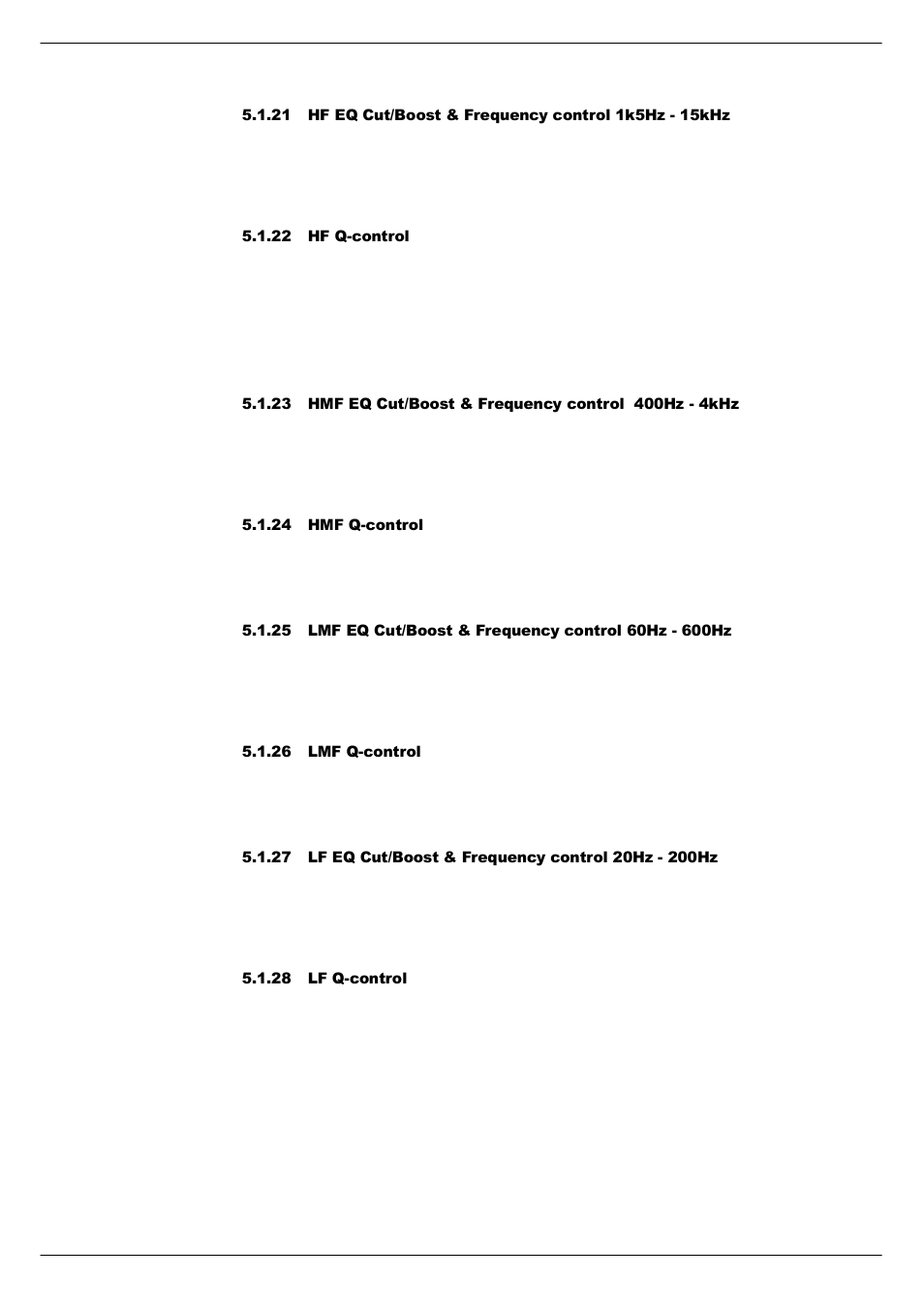 22 hf q-control, 24 hmf q-control, 26 lmf q-control | 28 lf q-control | Cadac S-Type User Manual | Page 34 / 74
