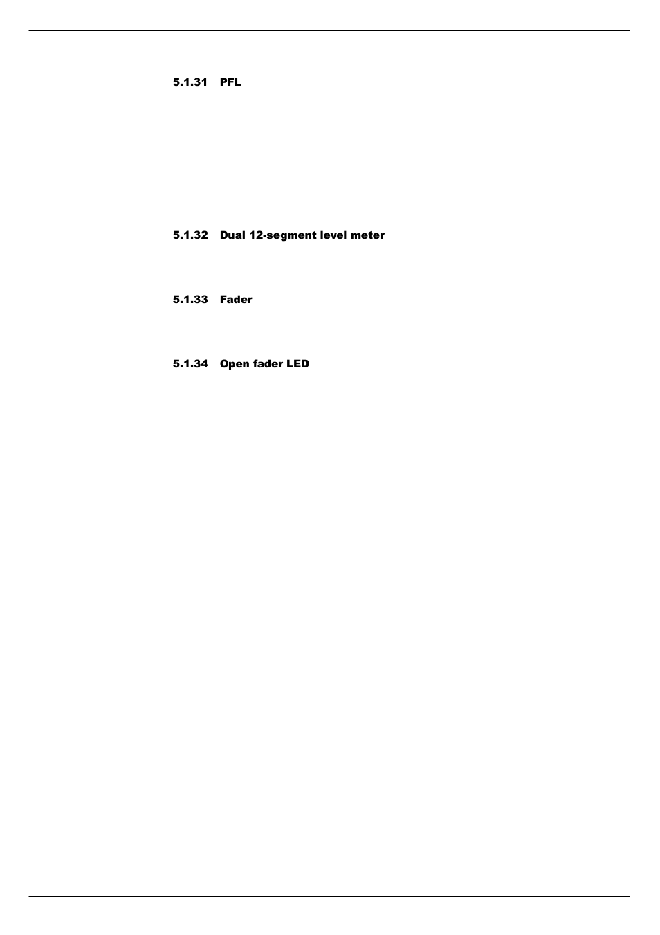 31 pfl, 32 dual 12-segment level meter, 33 fader | 34 open fader led | Cadac S-Type User Manual | Page 36 / 74