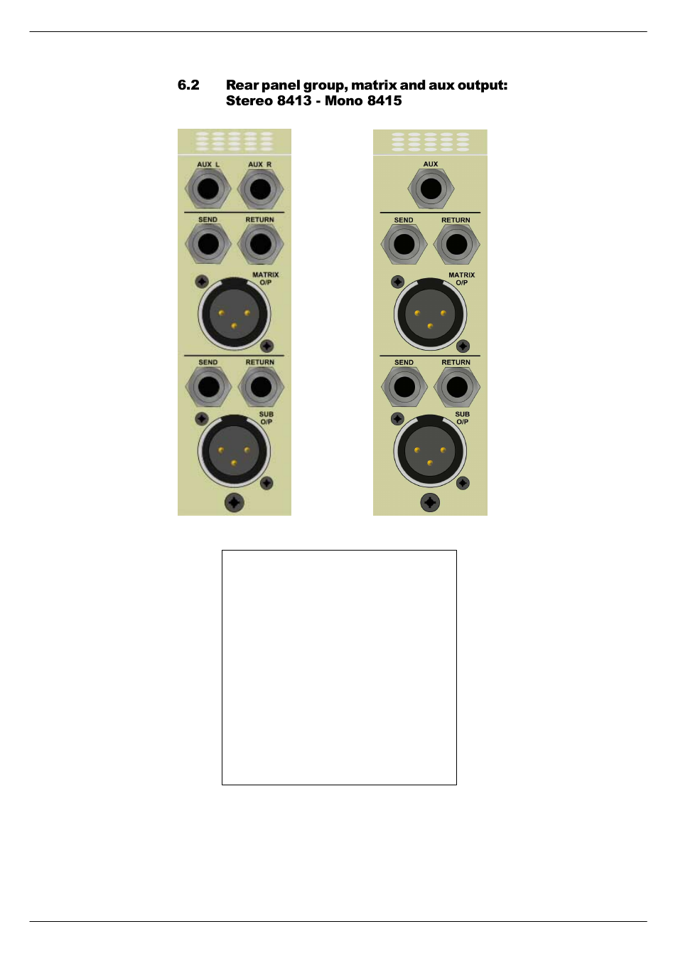 Rear panel group, matrix and auxiliary output | Cadac S-Type User Manual | Page 46 / 74