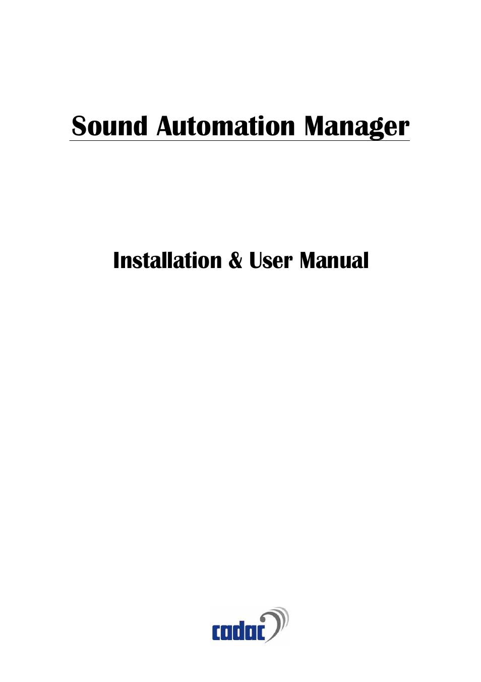 Cadac SAM User Manual | 96 pages