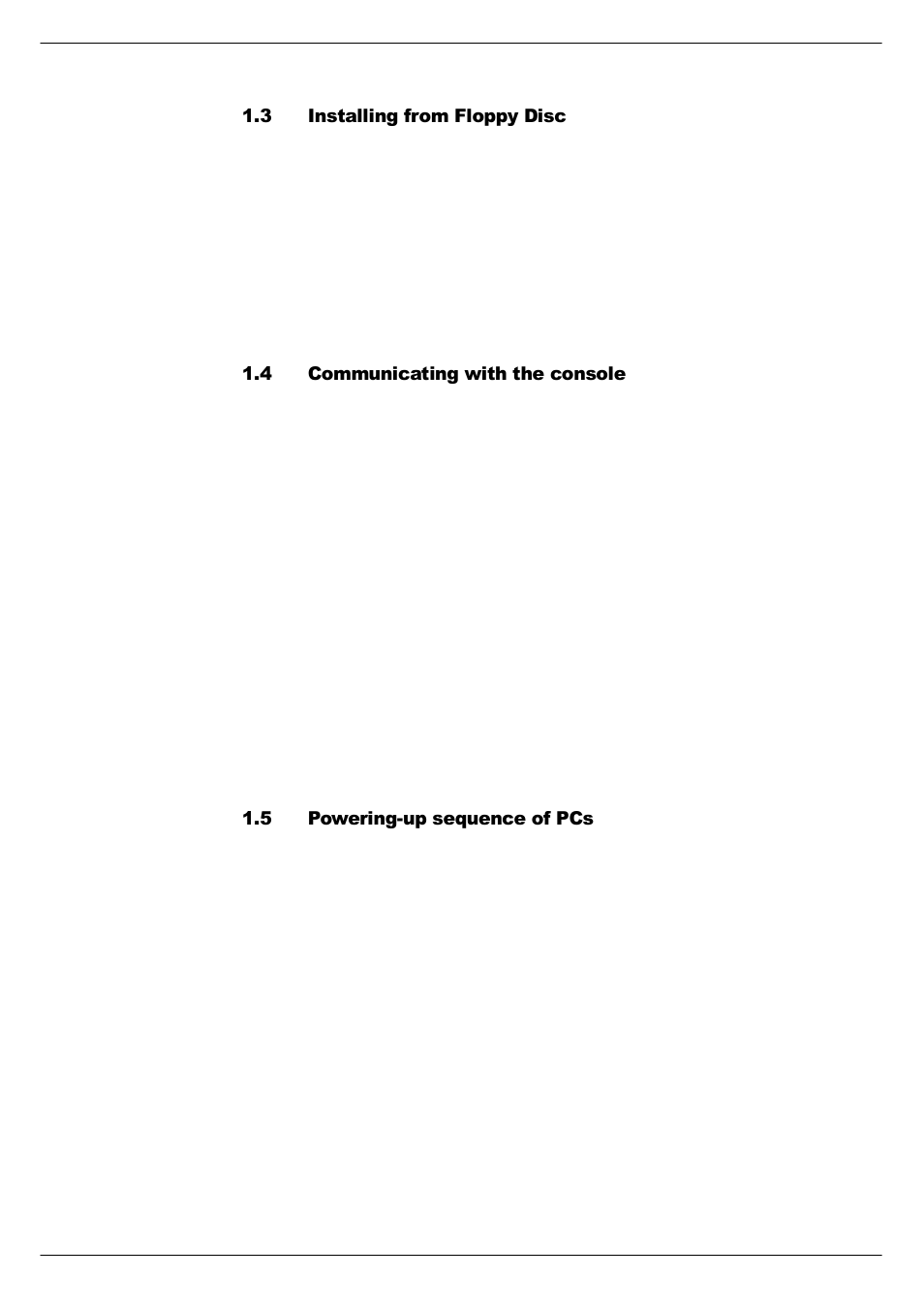 3 installing from floppy disc, 4 communicating with the console, 5 powering-up sequence of pcs | Installing from floppy disc -2, Communicating with the console -2, Powering-up sequence of pcs -2, 416 ,qvwdoolqj#iurp#)orss\#'lvf, 417 &rppxqlfdwlqj#zlwk#wkh#frqvroh | Cadac SAM User Manual | Page 10 / 96