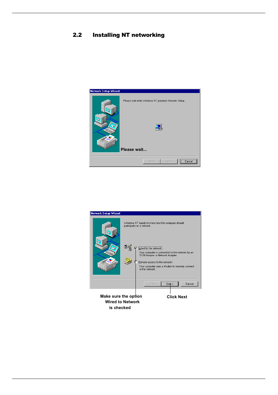 2 installing nt networking, Installing nt networking -2 | Cadac Seance User Manual | Page 12 / 39