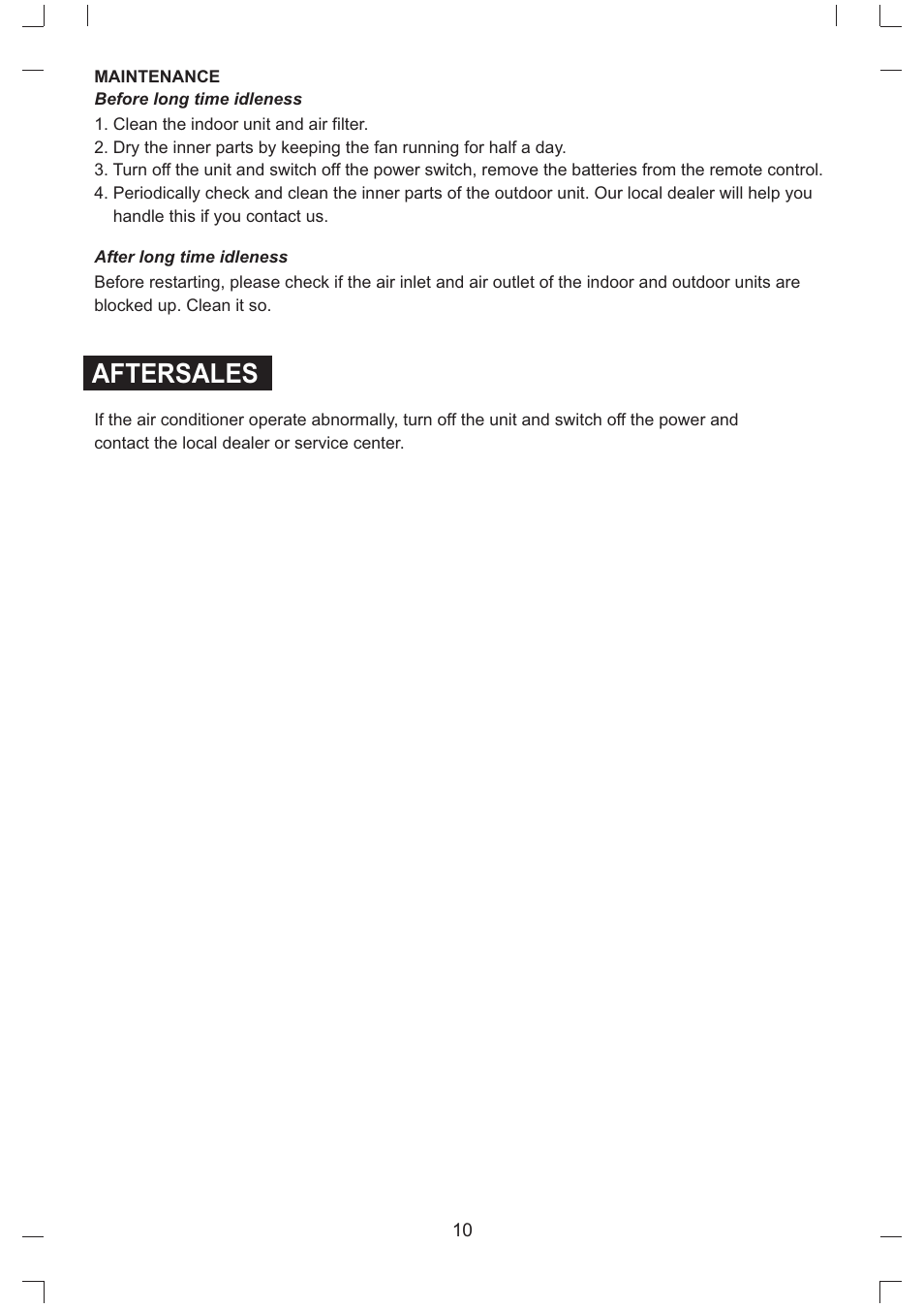 页 12, Aftersales | Campomatic AC50MF User Manual | Page 12 / 13