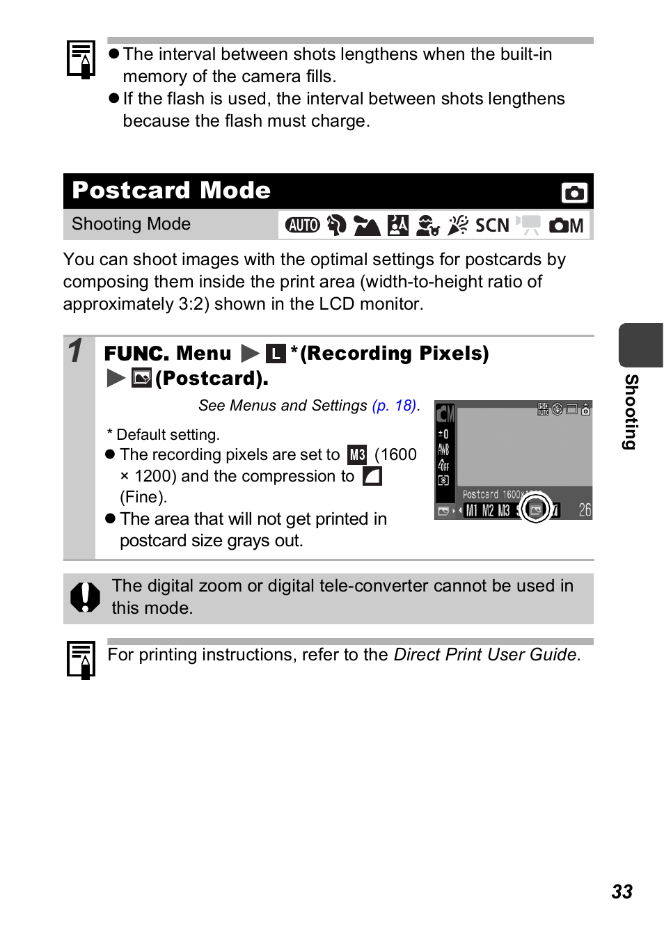 Postcard mode, P. 33) | Canon A560 User Manual | Page 35 / 127