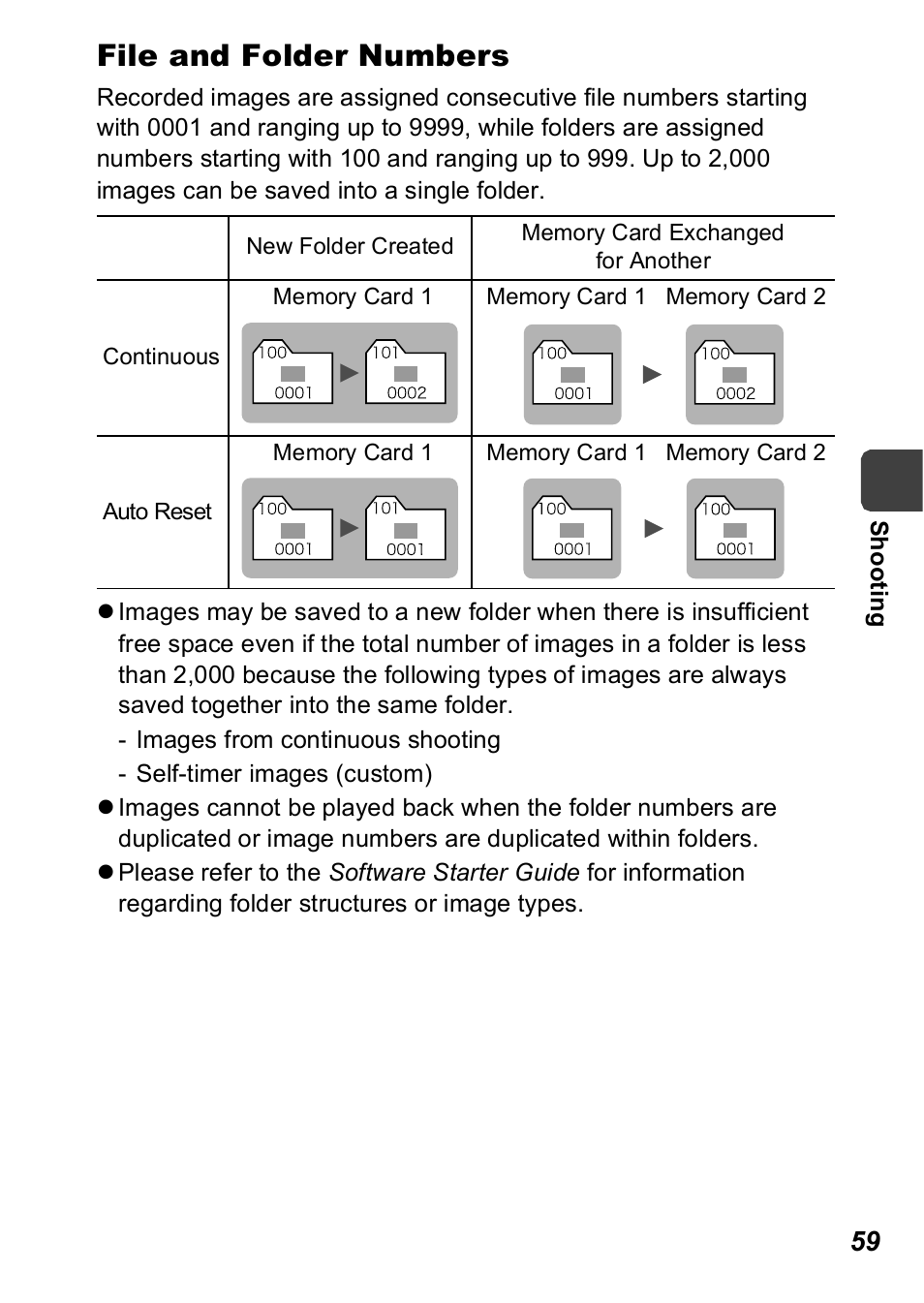 File and folder numbers | Canon A560 User Manual | Page 61 / 127