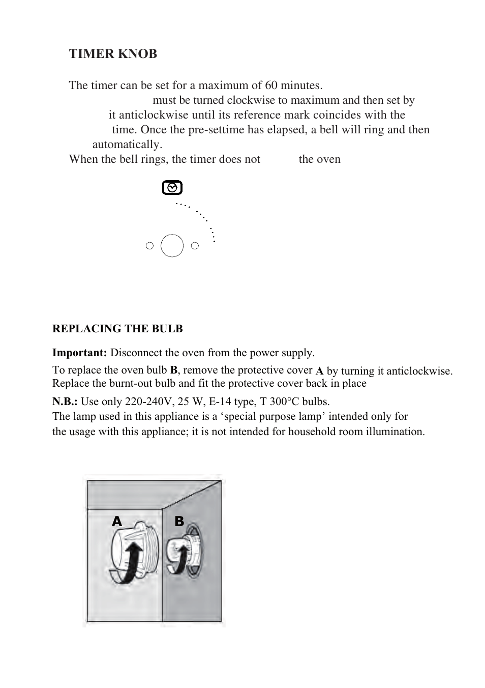 Timer knob | Campomatic C960 User Manual | Page 15 / 17