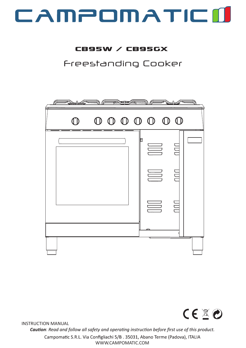 Campomatic CB95W User Manual | 22 pages