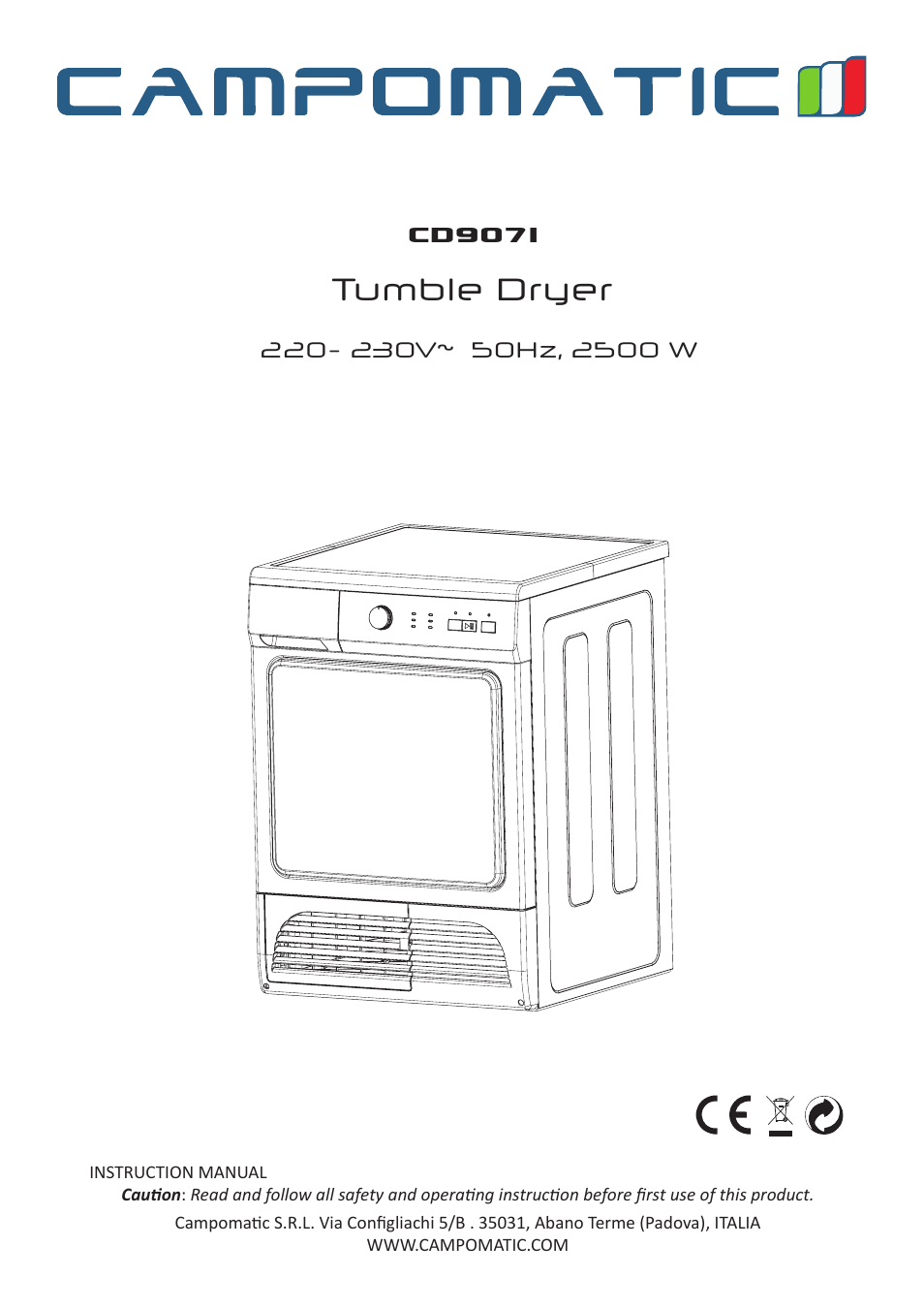 Campomatic CD907I User Manual | 23 pages