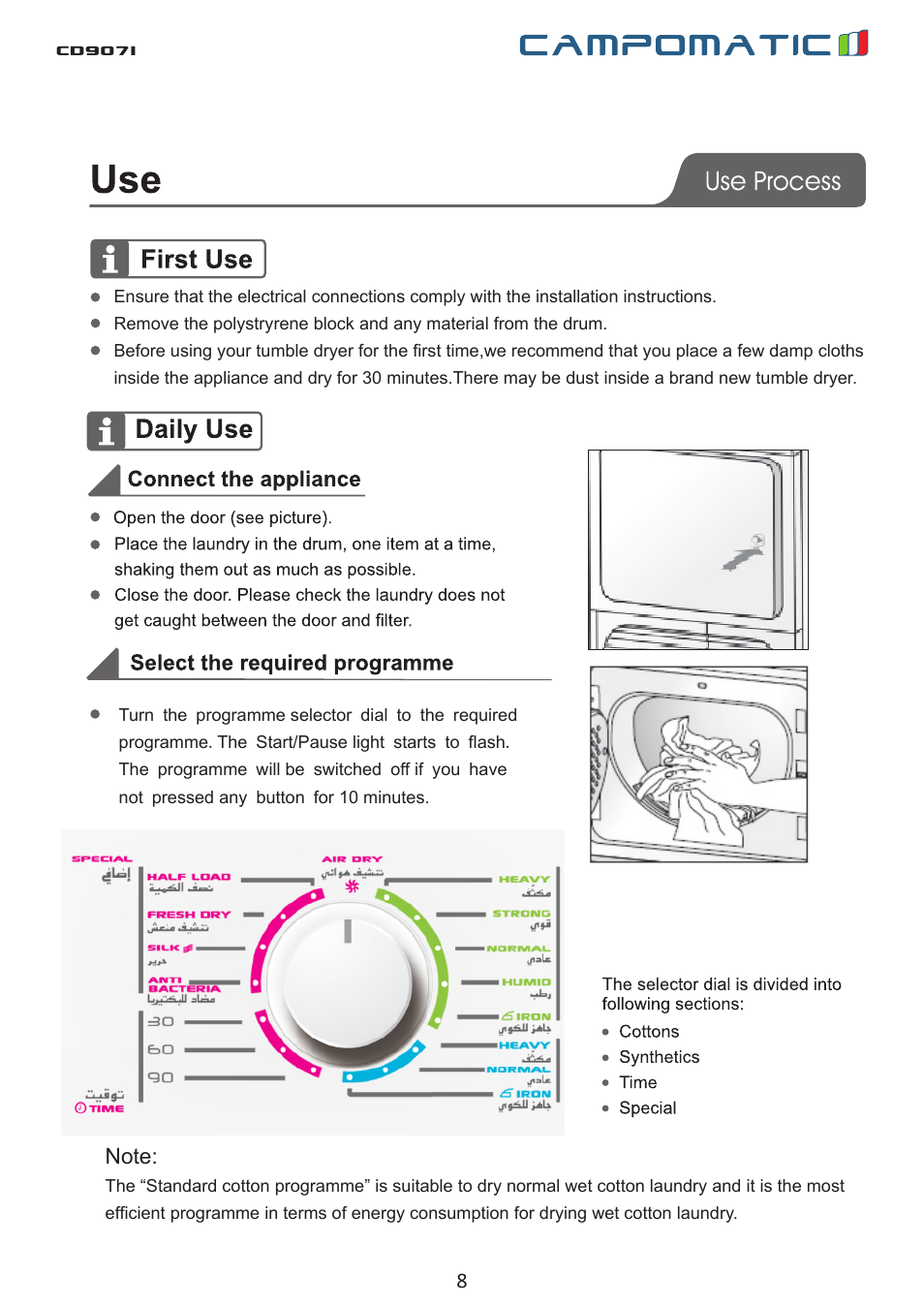 Cd907i | Campomatic CD907I User Manual | Page 8 / 23
