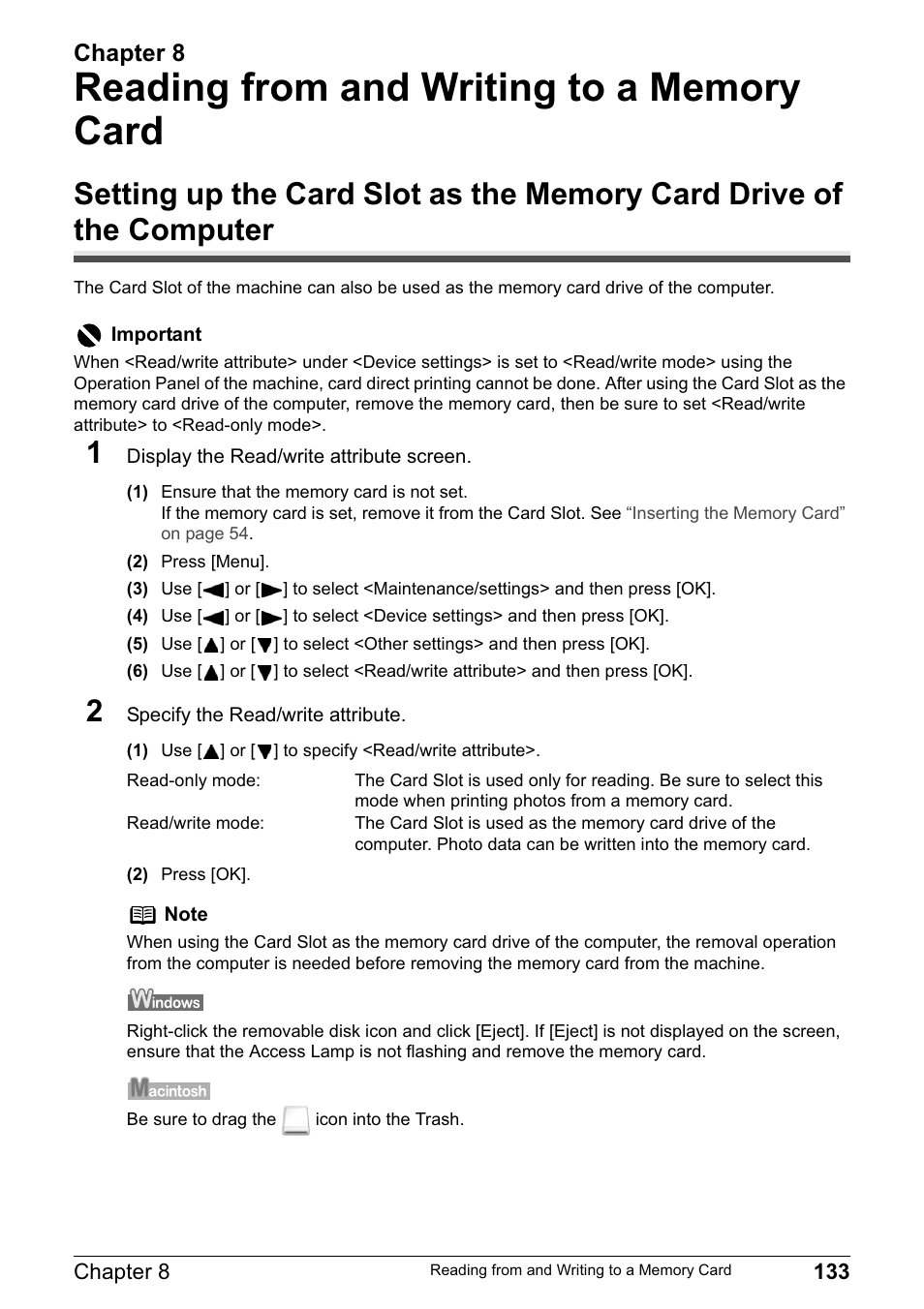 Chapter 8 | Canon PIXMA MP830 User Manual | Page 135 / 222