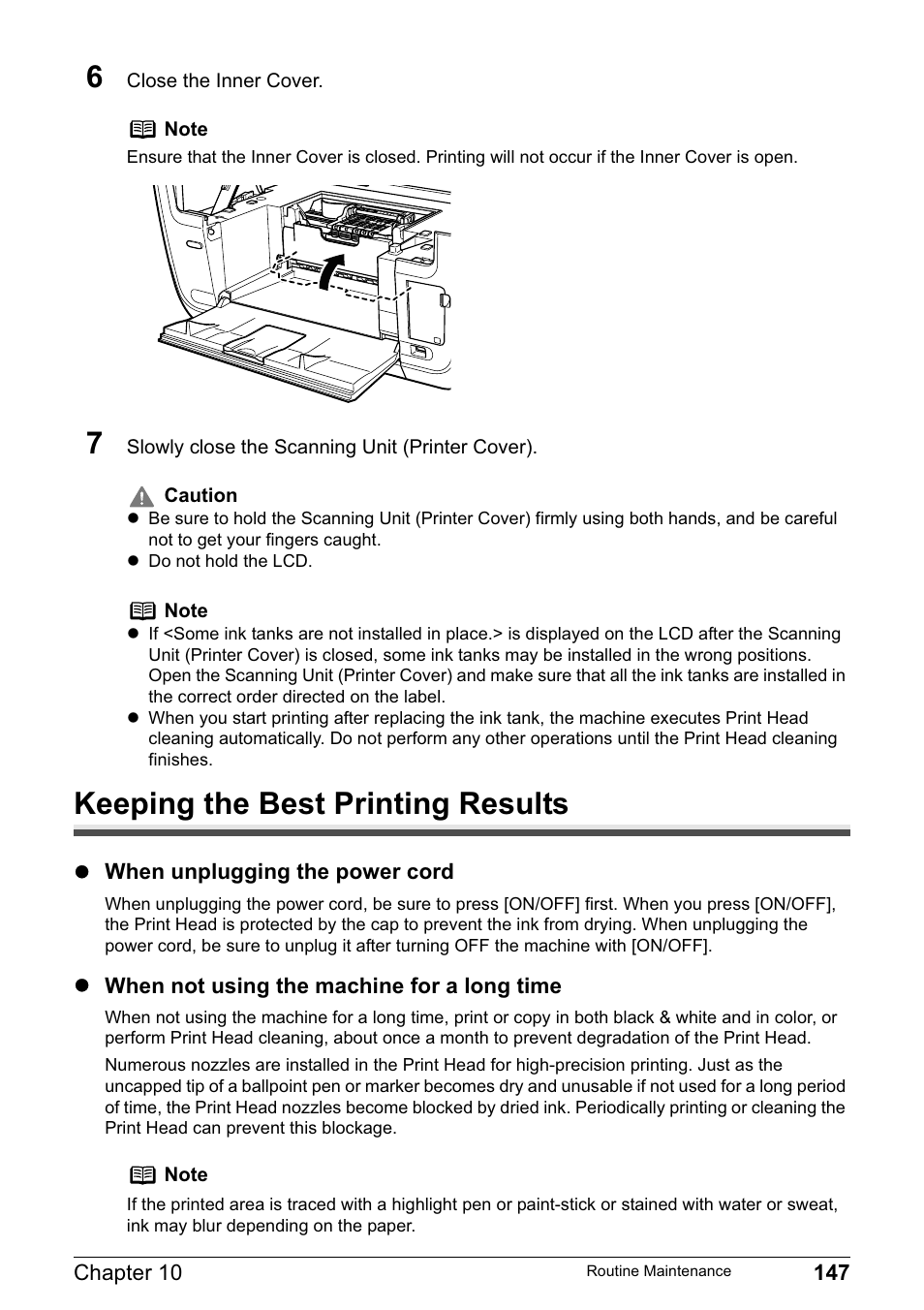 Keeping the best printing results | Canon PIXMA MP830 User Manual | Page 149 / 222