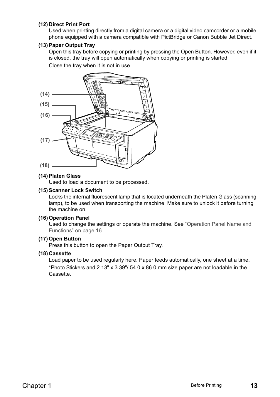 Chapter 1 13 | Canon PIXMA MP830 User Manual | Page 15 / 222