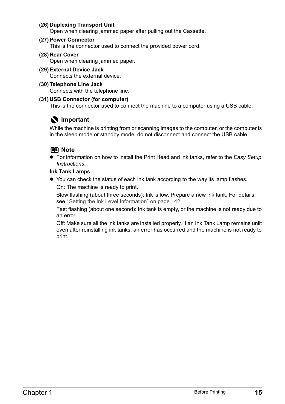 Chapter 1 15 | Canon PIXMA MP830 User Manual | Page 17 / 222