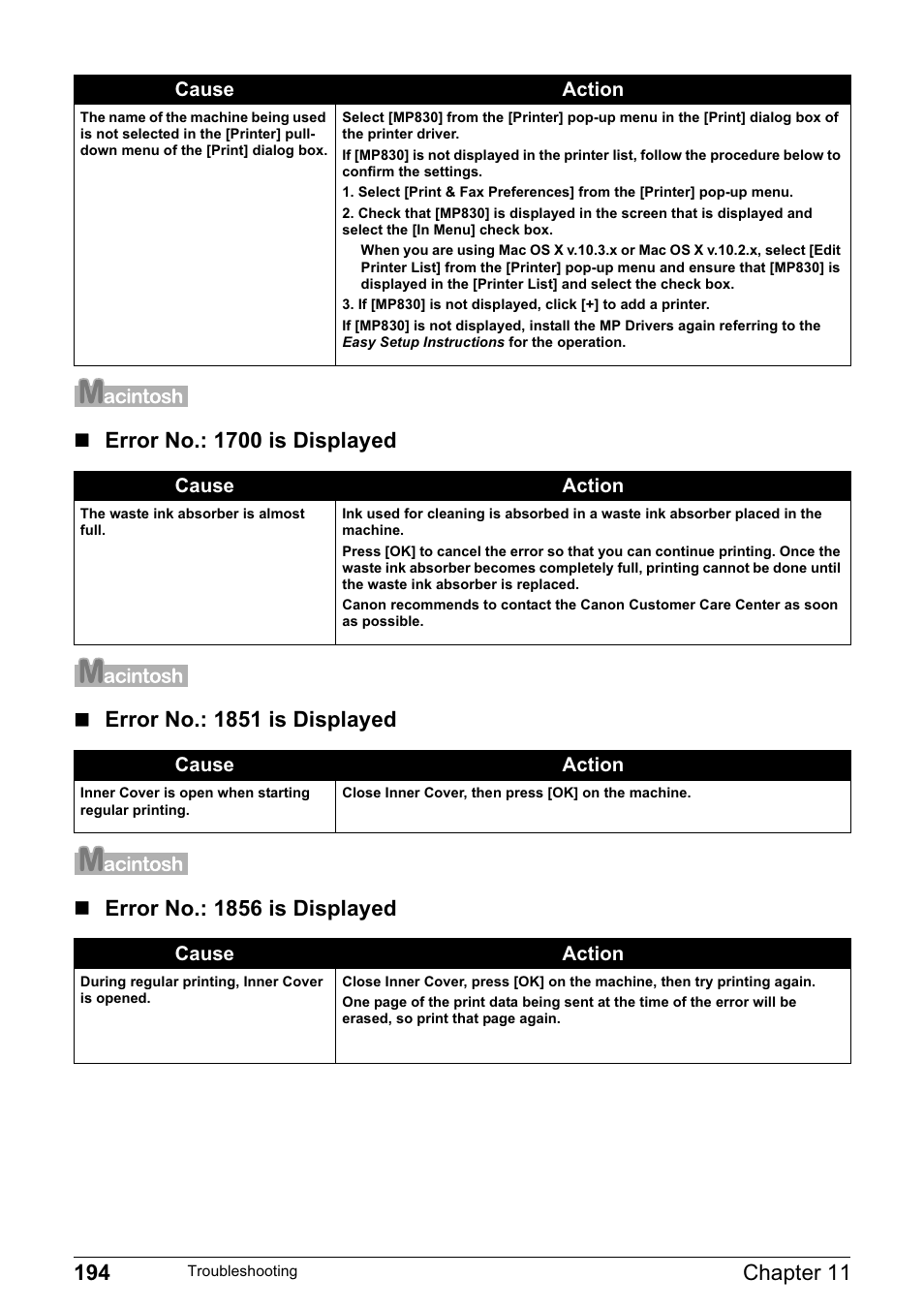 Canon PIXMA MP830 User Manual | Page 196 / 222