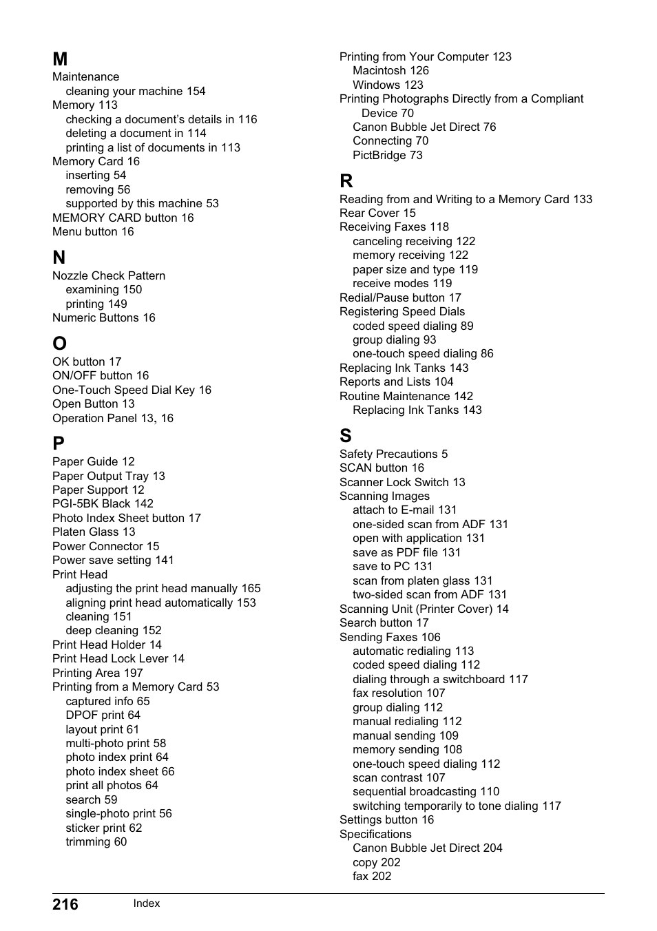 Canon PIXMA MP830 User Manual | Page 218 / 222