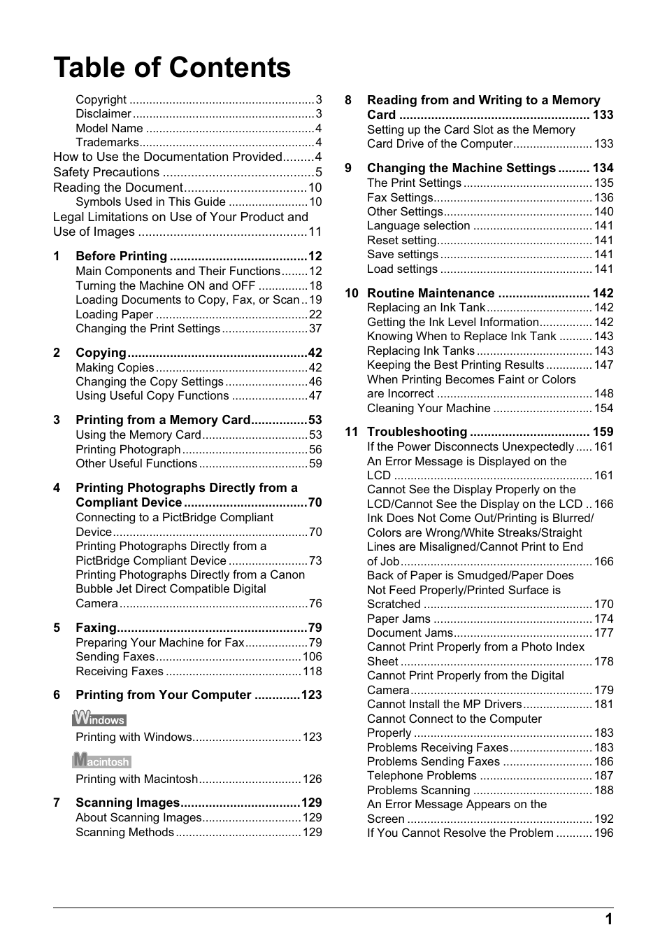 Canon PIXMA MP830 User Manual | Page 3 / 222