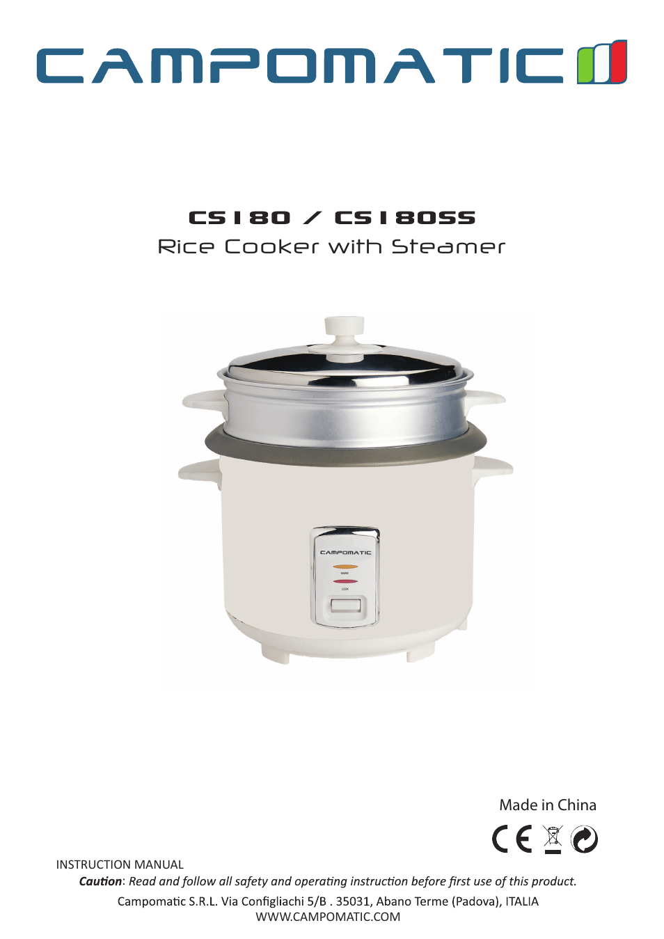 Campomatic CS180 User Manual | 6 pages