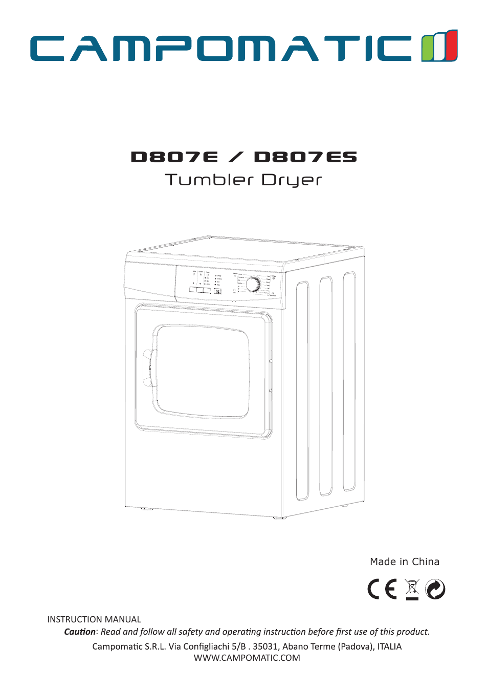 Campomatic D807E User Manual | 45 pages