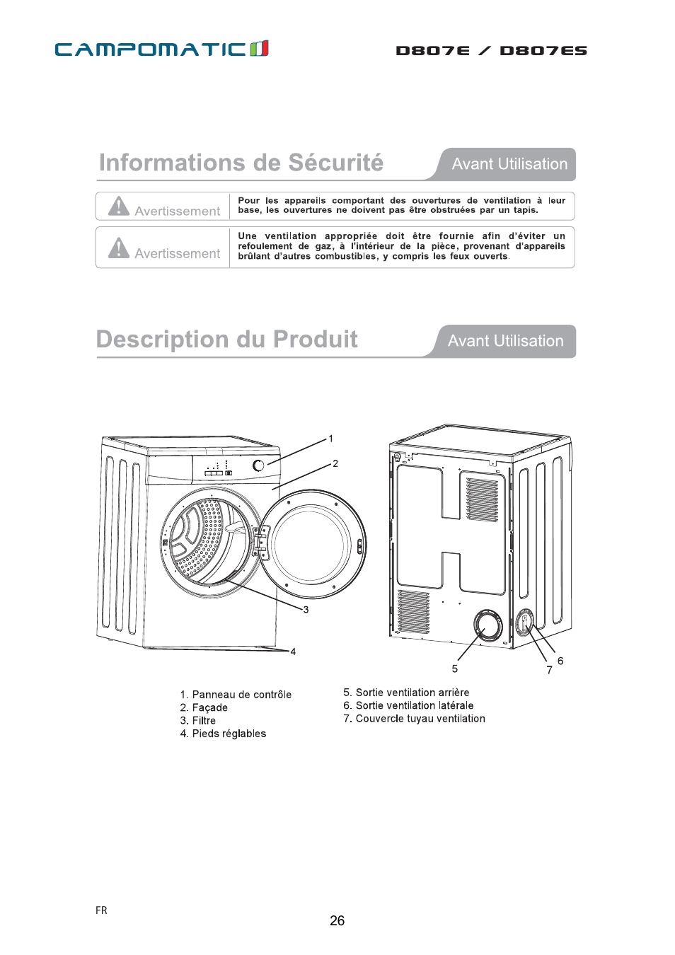 Campomatic D807E User Manual | Page 26 / 45
