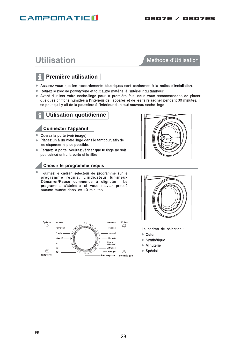 Campomatic D807E User Manual | Page 28 / 45