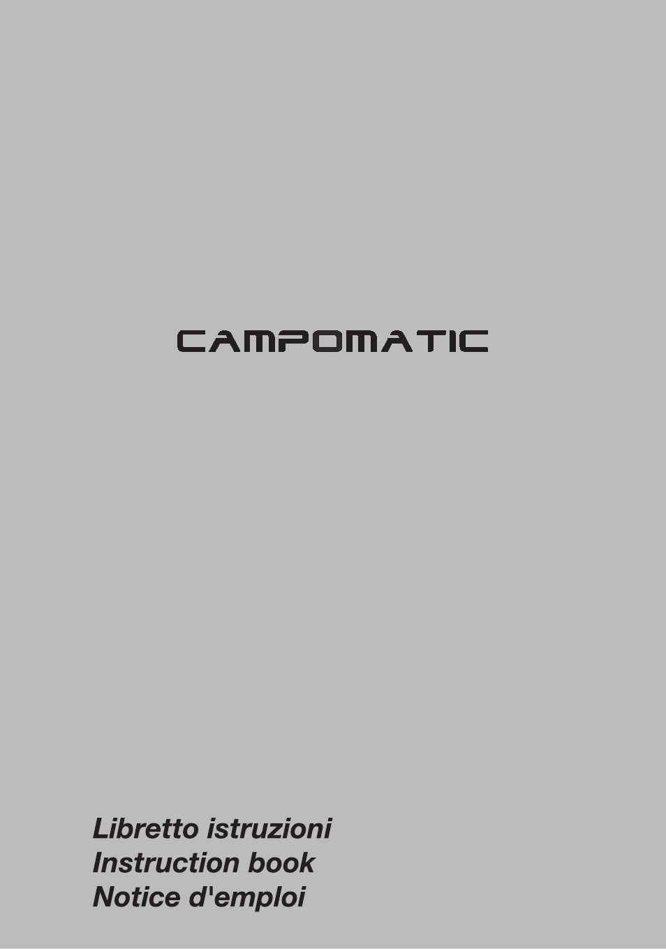 Campomatic D862L User Manual | 28 pages