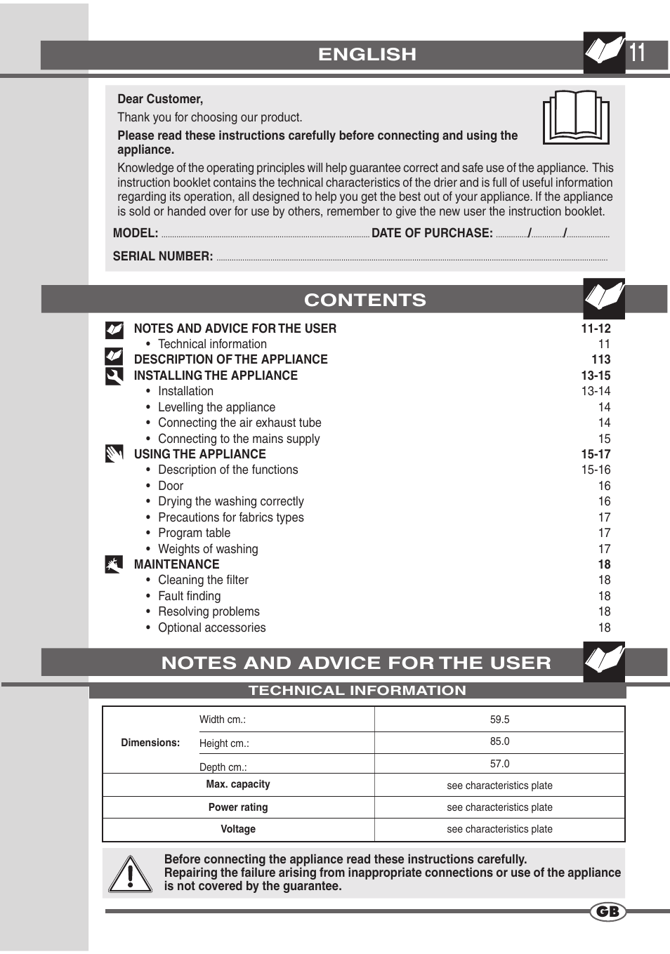 Campomatic D862L User Manual | Page 11 / 28