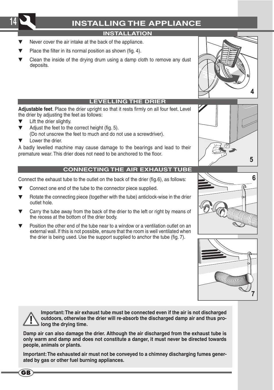 Installing the appliance | Campomatic D862L User Manual | Page 14 / 28