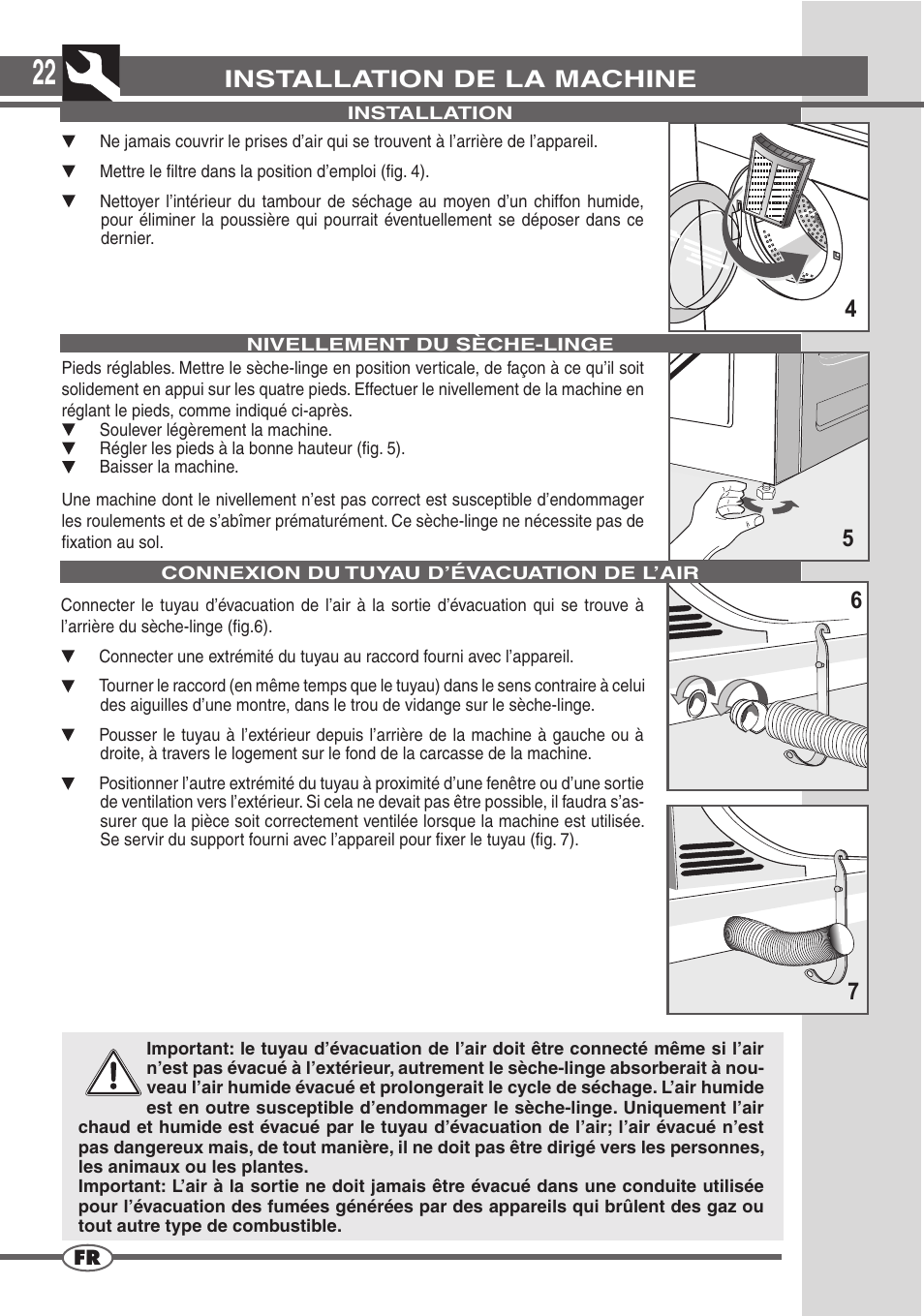 Installation de la machine | Campomatic D862L User Manual | Page 22 / 28