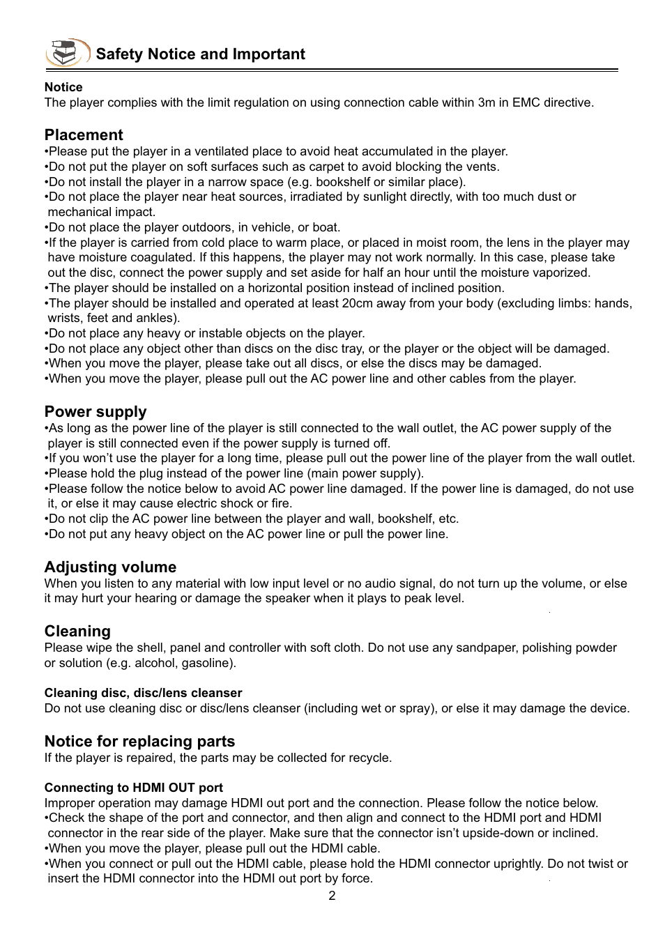 Campomatic DVD5030B User Manual | Page 4 / 34